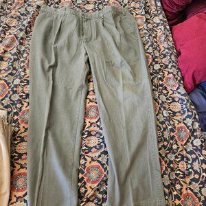 Dockers No Wrinkle Twill Pants Gray/Green 48/32